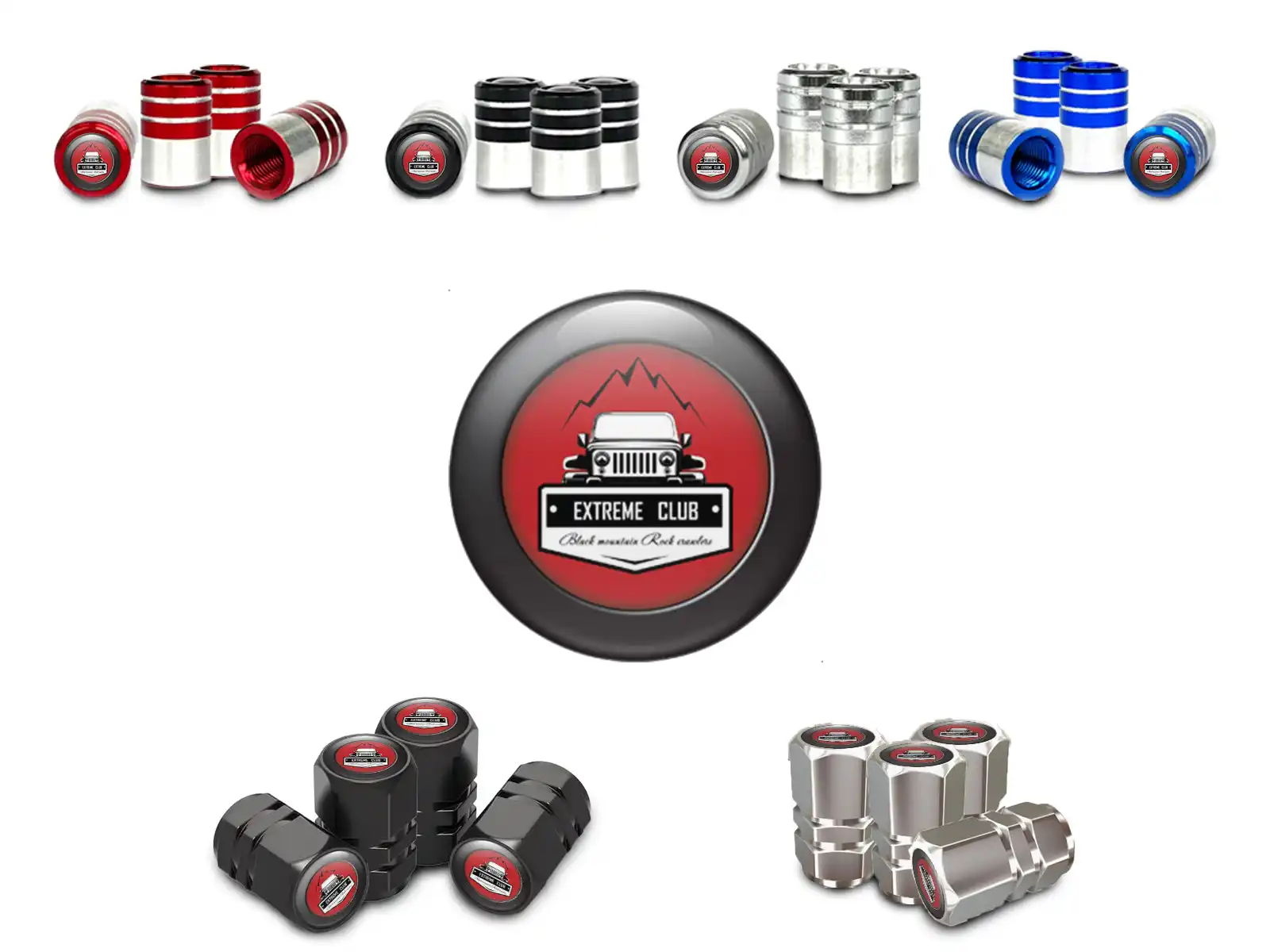 Wheel Valve Caps for Motorbikes Sporty Aesthetic